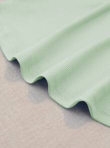 Elenzga 优雅蓝色3D花卉装饰女式T恤 - 綠色 - 查看 7