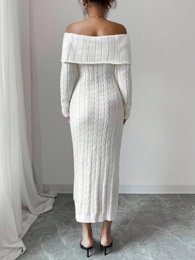 简约休闲蝴蝶结针织连衣裙，优雅气质，春夏女士 - 杏色 - 查看 2