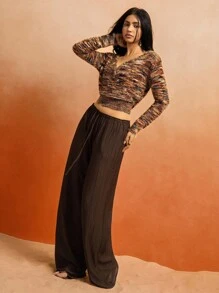 Roylia Áo len chui đầu ngắn tay dài cổ chữ V cho nữ - Nhiều màu - Xem 2