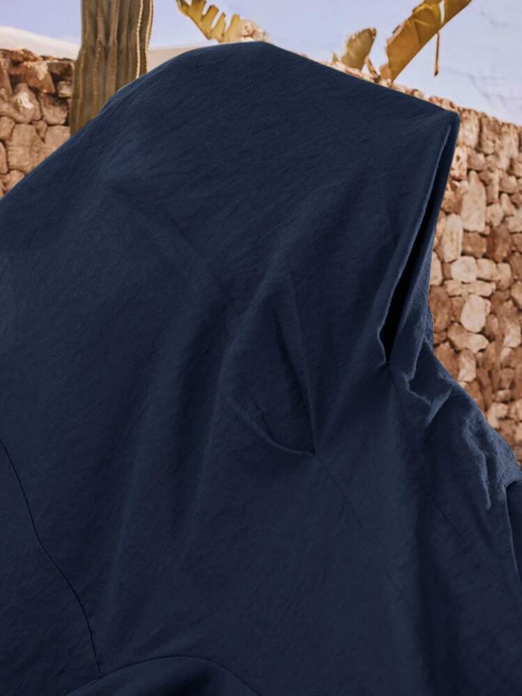 EMERY ROSE 大码多功能纯色休闲短裤，简约时尚风格，适合夏季、节日风格、时尚、母亲节、乡村音乐会、波西米亚风、西部风 - 藏蓝色 - 查看 6