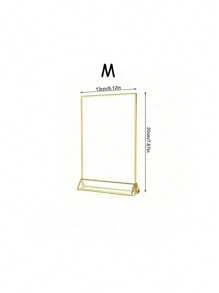 Factory Stock Acrylic Gold-Edged Table Cards, Transparent Color Triangular Dining Table Signs Set.