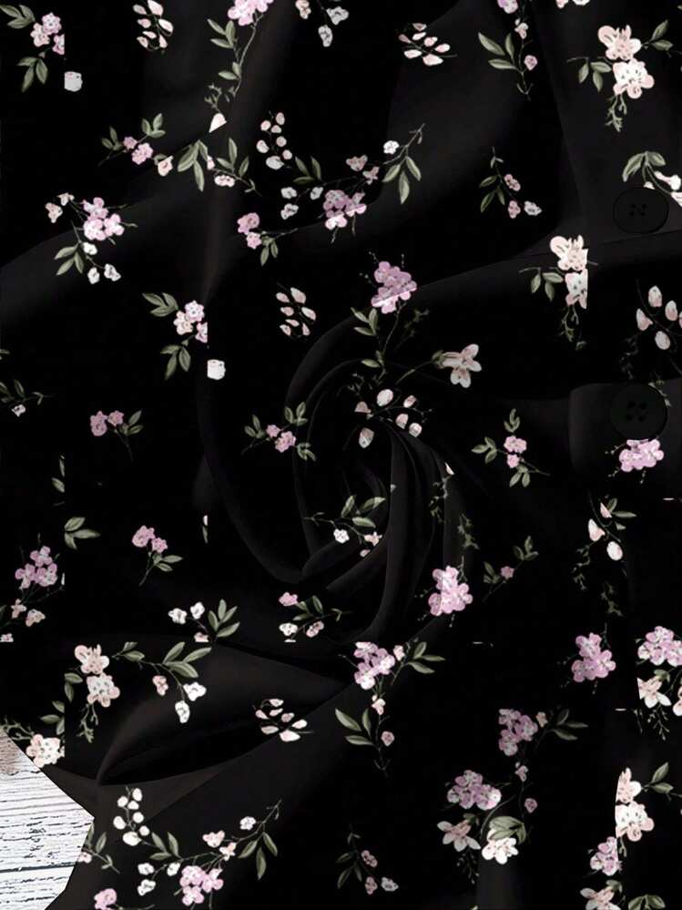 EMERY ROSE 大码休闲节日花卉泡泡袖衬衫夏季女装复活节波西米亚文艺复兴博览会婚礼宾客礼服女式母亲节简约时尚度假 - 彩色 - 查看 7