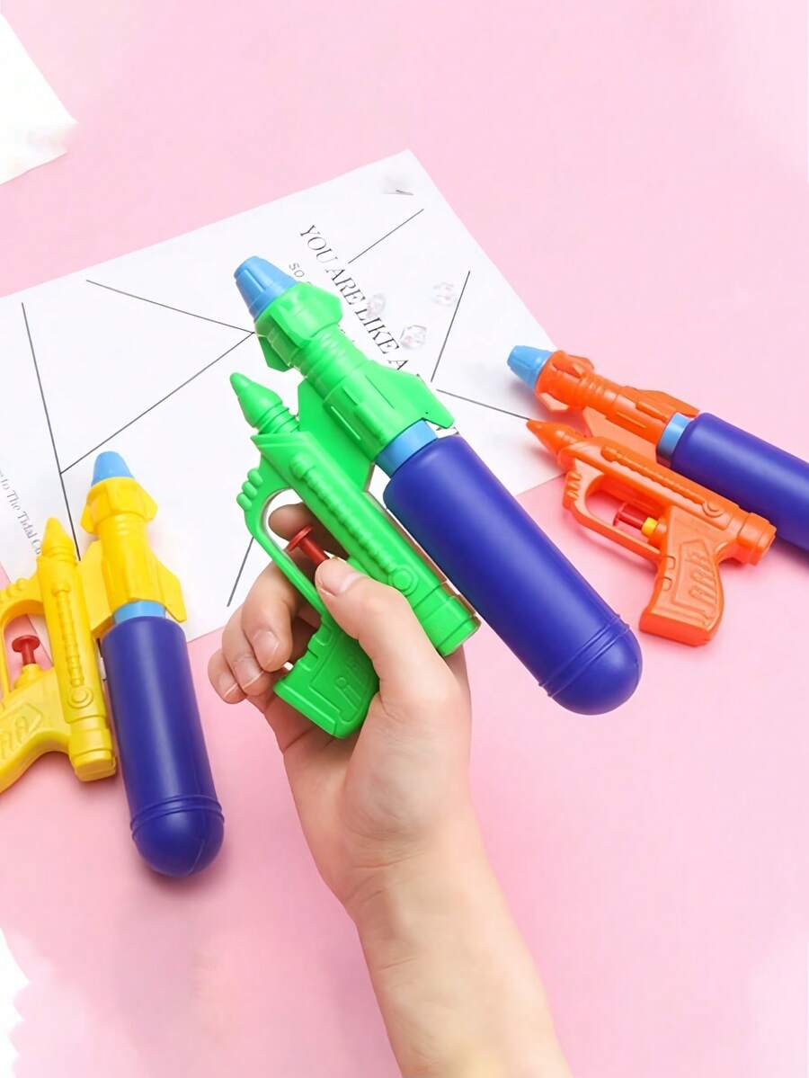 Zazumi 1/2/3PCS 7.48 * 3.93in Large Capacity Durable Powerful Spray Remote Color Outdoor Water Gun Toy, Suitable For Swimming Pool Beach Water Fighting Summer Fun Splashing War Game Party Family Reunion Backyard Play - Multicolor - View 1