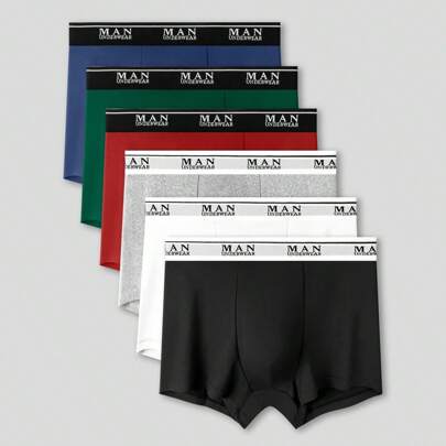 6개 편안하고 캐주얼한 고품질 경량 스포츠, 홈 & 일상 착용, 엉덩이 리프팅 기능의 멀티 컬러 남성 복서 브리프