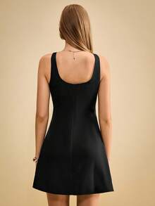 Muvela Women's Rhinestone Embellished Camisole Mini Dress, Exquisite Craftsmanship, Luxurious & Elegant High-End Style, Suitable For Valentine's Day, Night Dates, Afternoon Tea, Sisters Gathering, Birthday Party