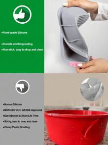 SHEIN Basic living 1PC  Silicone Nonstick Rectangular Baking Pan, Heat Resistant Cake Mold, DIY Baking Tool