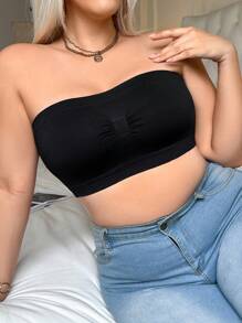 SHEIN 3件套休闲舒适简约无缝纯色无钢圈褶皱无衬里女士文胸套装 - 彩色 - 查看 3