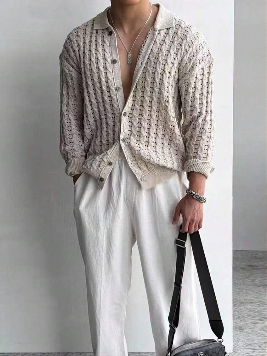 Claim Dot Áo khoác cardigan nam thường ngày, đơn giản và thời trang, phù hợp cho công việc và đi làm - Nhiều màu - Xem 1