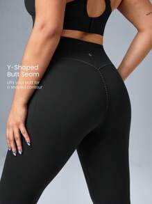 GLOWMODE FeatherFit™-Sculpt Snatch It Tummy Control Pocket Soft Silicone Waistband Leggings Medium Impact Jogging Gym Cycling