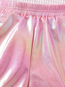 SHEIN 1pc Girls' Casual Cute Cartoon Cat Print Round Neck Short Sleeve T-Shirt, Spring/Summer Vacation Summer Holiday