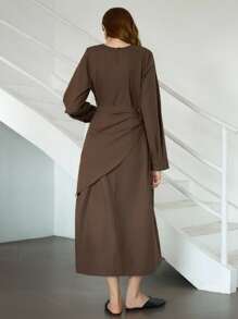 Dazy-Less Jesienny i wiosenny luźny styl biznesowy casualowy w jednolitym kolorze, prosty strój biurowy, dojazdy do pracy, projekt Sense, krawat ze sznurkiem, krawat ze skręconym krawatem, spódnica, garnitur damski, dwuczęściowy garnitur, jesienne ubrania damskie