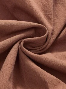 ROMWE Fairycore Váy midi họa tiết bèo nhún màu bí ngô, chất liệu vải lanh phong cách mộc mạc, phù hợp cho lễ Halloween, mùa thu - màu nâu - Xem 11