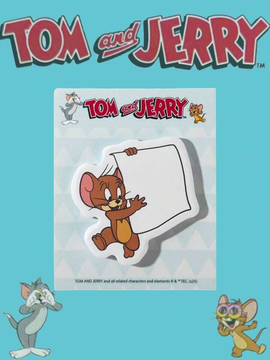 TOM & JERRY X SHEIN 便利贴套装-可爱卡通便签本，适用于办公室学校用品