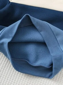 Cozy Pixies 男婴撞色针织领长袖套头衫，百搭舒适 - 彩色 - 查看 6