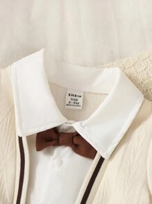 SHEIN 新生男宝宝秋季新款绅士风二合一连体衣 男宝宝连体衣 男宝宝服装 新生男宝宝套装 男宝宝连体衣 婴儿男宝宝服装 母子装 男宝宝POLO衫连体衣 新生儿服装 男宝宝男女通用 1-18个月婴儿连体衣 新生男宝宝服装 男宝宝套装 母子装 母女装 女宝宝/男宝宝连体衣 婴儿连体衣 新生儿服装 婴儿连体衣 新生儿男女通用服装 秋冬