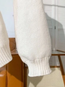 Franclia 新款秋冬女士优质优雅百搭柔软白色开衫