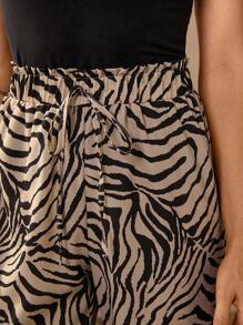 Wildy Casual American Country Style Zebra Print Pants Animal Print Pants Women Zebra Print Joggers Print Pants Women Animal Print Country Concert Going Outs Western Wear Women Going Outs