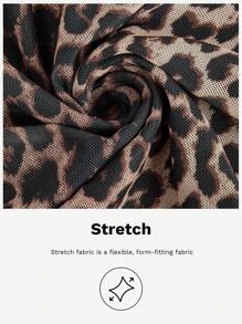 Maija Plus Size Women Leopard Print One Shoulder Top Summer Women Vacation Beach Casual Woman Going Out Tops Boho Office Festival For Rave Hawaii - Multicolor - View 8