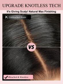 9AM Hair 巧克力棕色波浪无胶假发 真人发丝 预拔 预剪 无胶前蕾丝假发 可直接佩戴 6x5 波浪卷发 180% 密度 #4 闭合假发 漂白结 女士 - S4 - 查看 6