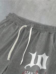 Manfinity Roghcode 男士松紧腰抽绳宽松休闲运动裤 - 彩色 - 查看 5