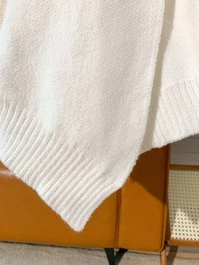 Franclia 新款秋冬女士优质优雅百搭柔软白色开衫