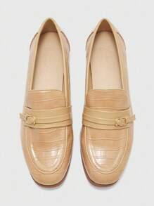 CUCCOO BIZCHIC Women's Apricot Color With Gold Buttons Fashionable Flats - Apricot - View 2