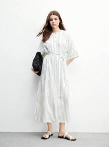 CUCCOO BIZCHIC 女士舒适休闲平底凉鞋，方头一脚蹬露趾拖鞋 - 白色 - 查看 10