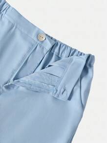 SHEIN 2 件/套青少年男孩绅士装，包括修身浅蓝色翻领双色西装外套和正装裤，优雅而迷人的正装，适合春夏季、生日派对、晚会、表演、主持人、婚礼季节，适合情人节、生日、婚礼、毕业典礼、婚礼嘉宾、花童、戒指持有人 - 淺藍色 - 查看 8