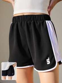 JNSQ Tween Girl Color Block Outdoor Sports Casual Shorts - Multicolor - View 1