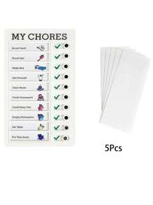 Portable Chore Chart Memo Board, To Do List Checklist Board Detachable Reusable Plastic Planner DIY Message Home Travel Planning Reminder Chart Wedding Birthday Decorations Decor School Stuff Stationery For School