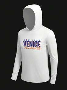 Surfspeed Men's Casual Outdoor Long Sleeve Hooded Rash Guard Swimwear - White - View 1