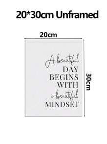 1 件励志墙贴女性人生格言办公室装饰励志女性办公室墙贴印刷女性励志格言简约主义，无框 - 彩色 - 查看 13