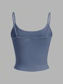 SHEIN EZwear 4 件套女士雾霾蓝、浅蓝、浅粉、玫粉紧身短款休闲吊带背心上衣，适合夏季 - 彩色 - 查看 10