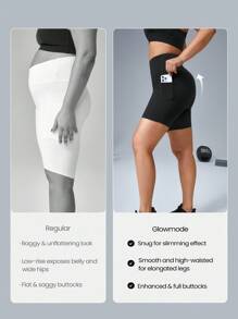 GLOWMODE 6 英寸 FeatherFit™ 塑腹骑行短裤 健身房夏季健身