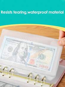 6/12 包 PVC 活页夹口袋 A6 A5 尺寸 6 孔防水活页夹袋文件夹，透明信封，适用于 6 孔笔记本活页夹、文件、账单现金卡、返校、学校用品 - 彩色 - 查看 9