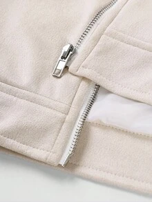 Manfinity EMRG Men's Colorblock Zip-Up Jacket, Streetwear Style Cropped Jacket Zip Up Jacket Crop Top Jacket Men Cropped Zip Up Jacket Mens Cropped Jacket Zip Up Cropped Jacket, Beige Zip Up, Graphic Jacket Zip Up, Men Crop Jacket - Multicolor - View 8