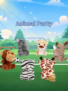 12 Stück 45 Zoll Mini Waldtier Plüsch Set, weiche Polyester Kuscheltiere, niedliche Plüschtiere in lebendigen Mischfarben, süße Wildtier Dekoration, perfekt für Feiertags-Dekorationen, thematische Partys, Geburtstagsgeschenke, Weihnachtsdekorationen, Heim- und Büro-Schreibtisch-Dekoration, Kawaii Tier Kollektion, modische Plüschtiere