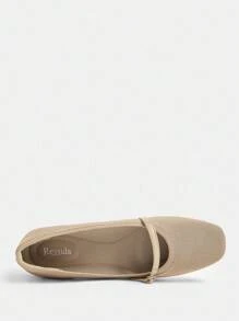 Ressula 女士时尚舒适透气平底休闲鞋 - 杏色 - 查看 4