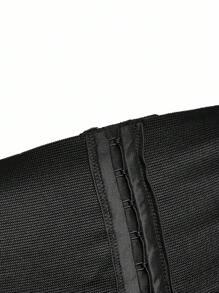 SHAPORA Plus Size Women's Black Front Button Waist Belt, Everyday Wear - Black - View 4