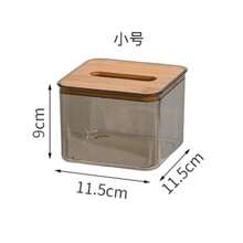 SHEIN 1 pieza Caja de pañuelos de acrílico, Soporte de hoja de secado de acrílico para lavandería, Dispensador rectangular de hoja de secado de mesa de 3 tamaños (11/18/21 cm) transparente