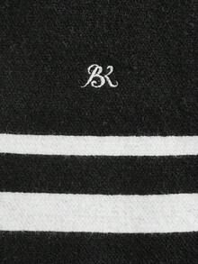Briarwyn 秋冬装 Old Money 风格女式休闲拼色刺绣针织迷你裙、返校季、万圣节服装运动服、复古女装 - 寶藍色 - 查看 8