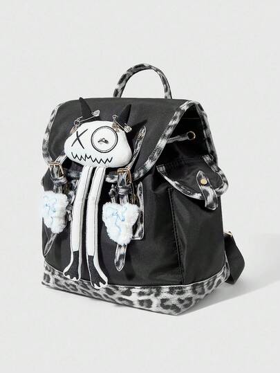 Kawaii Ladies, Women Backpack,Punk,Black, Funny,Fashionable, Personalized, Simple, Versatile, Street, Sweet And Cool Girls, Hot Girls,Y2k, Retro, Rivets, Vintage,Teenagers,Preppy Style,School, College,Autumn And Winter