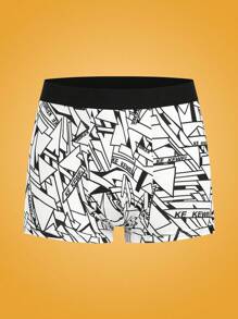 Notgurli Men Color-Blocked Edge Full Print Boxer Shorts (Set Of 5) - Multicolor - View 5