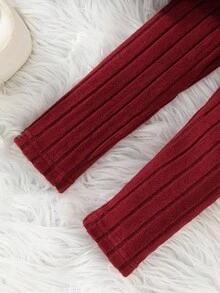 Genkimix Kids 2件套女童休闲运动舒适长袖连帽服装，秋季 - 酒紅色 - 查看 7