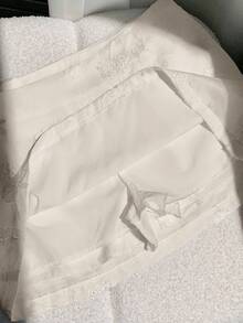 Comfortcana Damen weiß bestickter eleganter Bleistiftrock für den Arbeitsweg