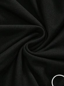 ROMWE Goth 哥特式五角星铆钉网眼拼接女式紧身弹力裤 - 黑色 - 查看 6