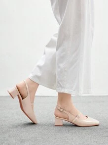 CUCCOO BIZCHIC Women's Simple Mary Jane Platform High Heel Shoes, Suitable For Halloween - Beige - View 4