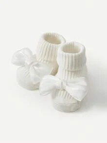 Cozy Pixies 2 pary dziewczęcych, ślicznych, krótkich skarpetek termicznych z kokardką, odpowiednich do codziennego noszenia - Wielokolorowe - Zobacz 7