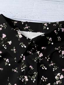 EMERY ROSE Áo cánh tay phồng họa tiết hoa ngày lễ cỡ lớn, trang phục mùa hè cho nữ, váy dự tiệc cưới Boho Phục hưng, ngày của mẹ, đơn giản và thời trang, kỳ nghỉ - Nhiều màu - Xem 5