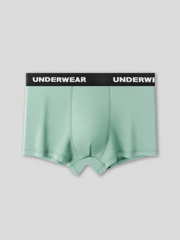 5pcs/Pack Teen Boy Fashionable, Comfortable, Lightweight Sports, "Easyfave" Boxer Briefs For Teenage Boys Teen Underwear Boys Boxer Briefs Boys Underwear Boys Briefs Boys Underwear Pack - Multicolor - View 4